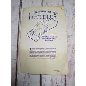 Vintage Electrolux Little Lux Owner's Manual 1990 English/French